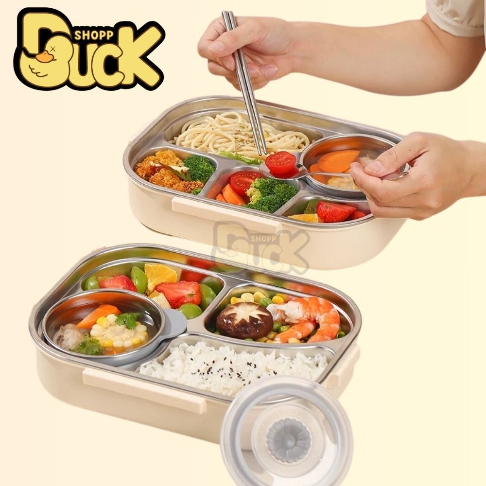 Hộp đựng cơm (Không kèm túi) 1500ml kèm đũa thìa hộp đựng cơm văn phòng Dear Bear sử dụng được lò vi sóng | BigBuy360 - bigbuy360.vn