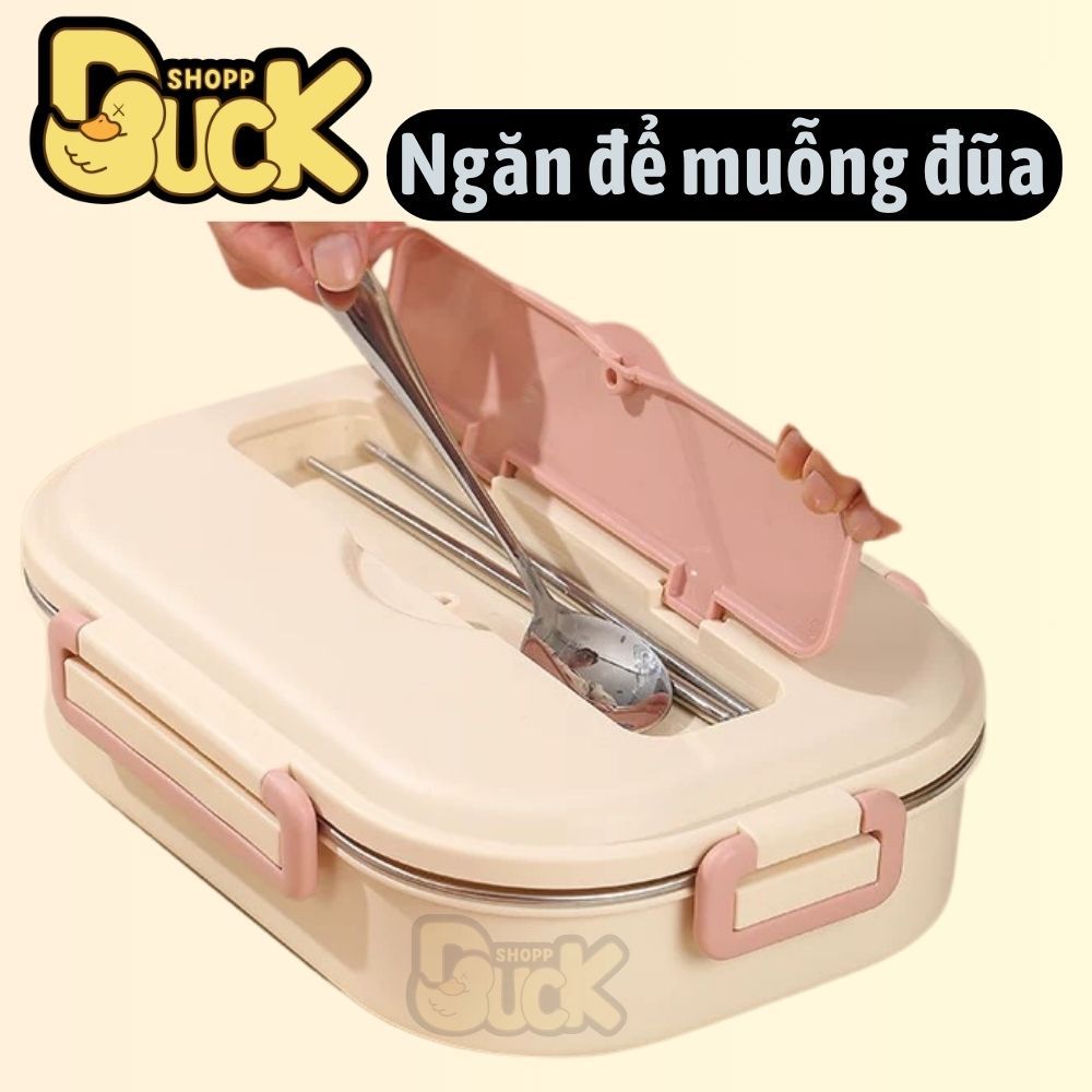 Hộp đựng cơm (Không kèm túi) 1500ml kèm đũa thìa hộp đựng cơm văn phòng Dear Bear sử dụng được lò vi sóng | BigBuy360 - bigbuy360.vn
