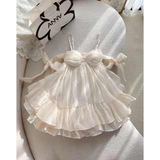  Đầm Kiểu Nữ Xoè Bồng Màu Kem Anna - Mila Dress 