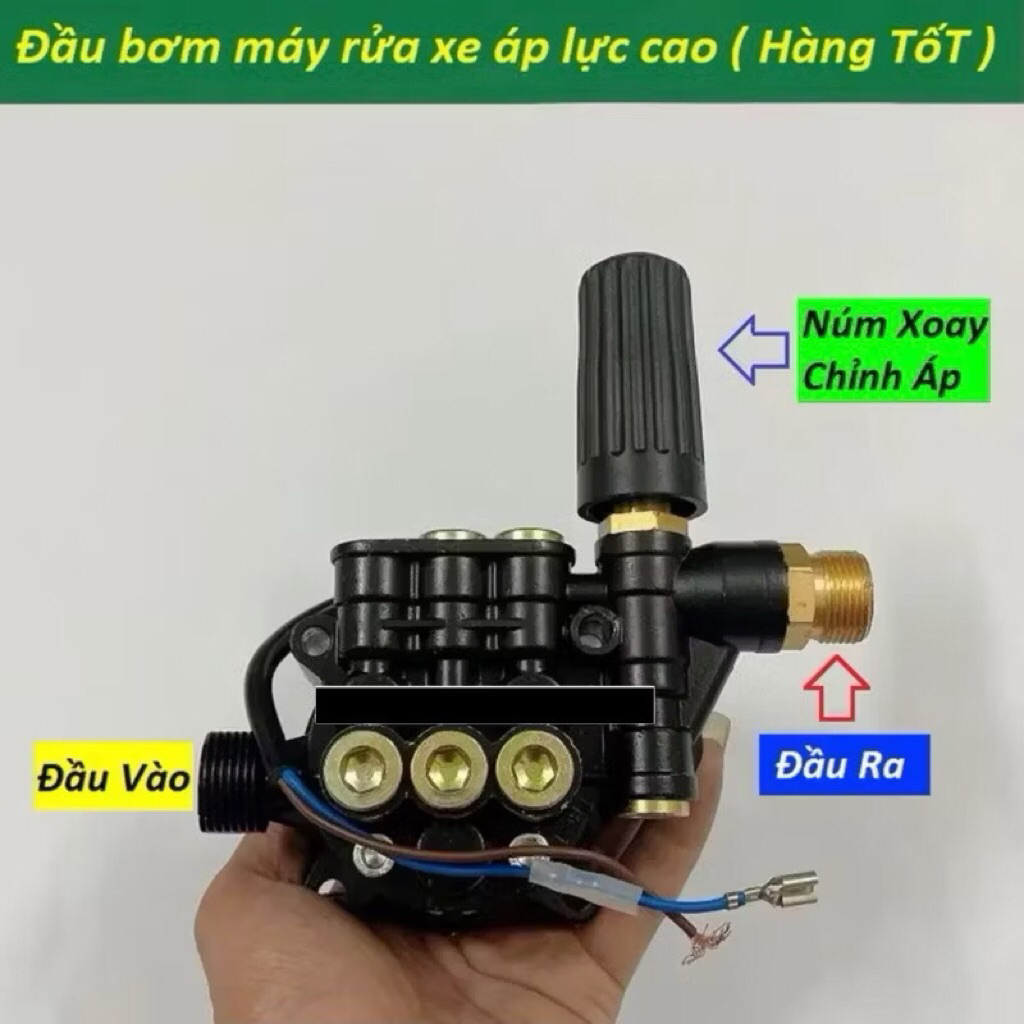 Đầu Bơm Máy Rửa Xe Chỉnh Áp