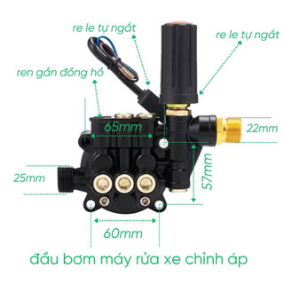 Đầu Bơm Máy Rửa Xe Chỉnh Áp