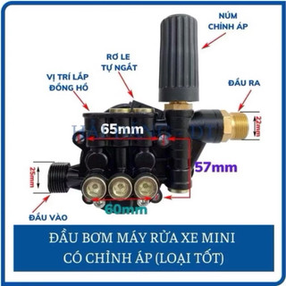 Đầu Bơm Máy Rửa Xe Chỉnh Áp