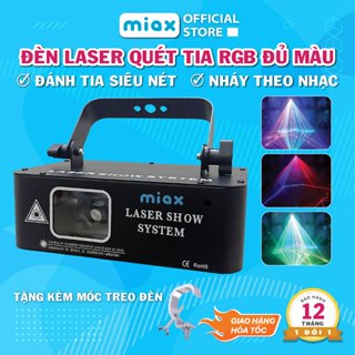  Đèn laser bay phòng 3D loại quét màng tia MIAX đèn laze nháy theo nhạc siêu mạnh cho phòng bay KTV 