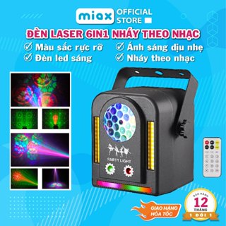  Đèn Laser 6 in 1 Chớp Cảm Biến Nháy Theo Nhạc MIAX -  Đèn Laze Bay Phòng Tiệc Tùng Đèn Bay Giá Rẻ 