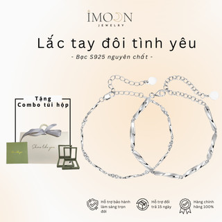    BẠC S925   Vòng Tay Đôi "Eternal Twist" bạc S925 Không Gỉ Tặng Người Yêu Lắc Tay Đôi Tình Yêu IMOON017 