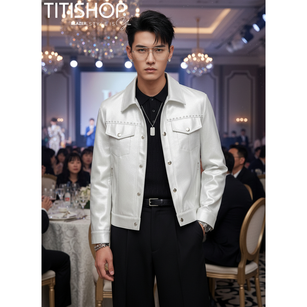 ( Đặt Nhanh ) Áo Khoác Nam Đi Tiệc Event , Áo Khoác Nam Chất Lượng Cao Hàn Quốc , Jacket Nam , Áo Kh