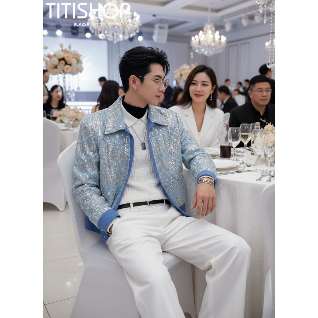 ( Đặt Nhanh ) Áo Khoác Nam Đi Tiệc Event , Áo Khoác Nam Chất Lượng Cao Hàn Quốc , Jacket Nam , Áo Kh