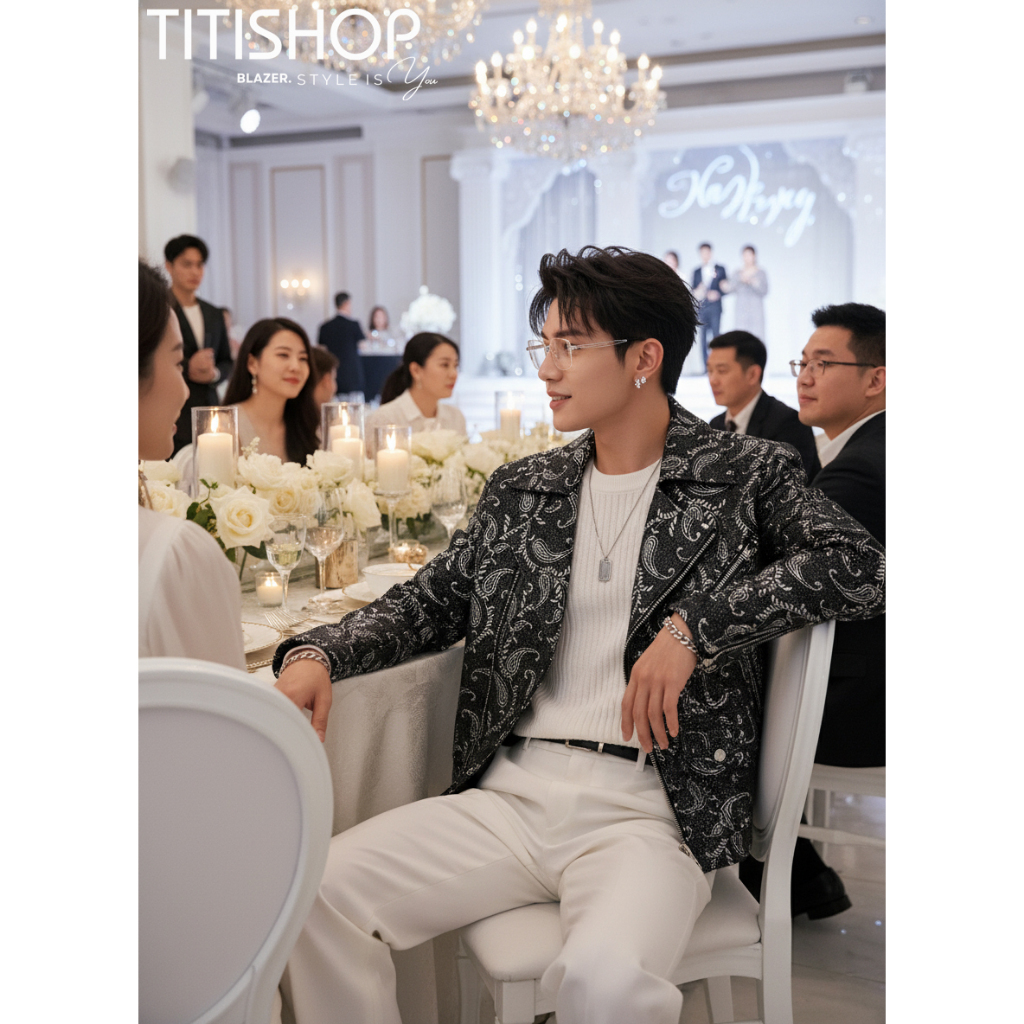 ( Đặt Nhanh ) Áo Khoác Nam Đi Tiệc Event , Áo Khoác Nam Chất Lượng Cao Hàn Quốc , Jacket Nam , Áo Kh