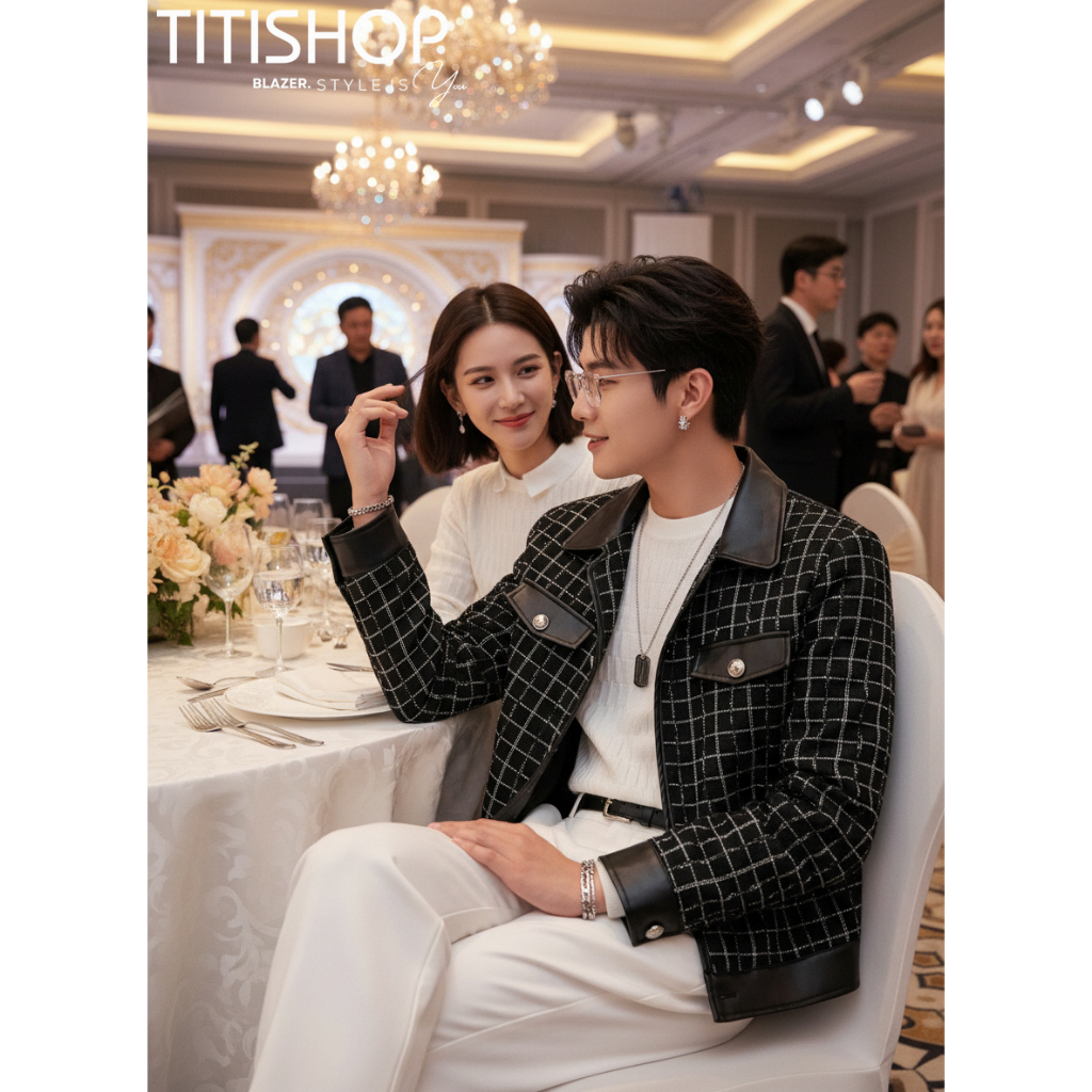 ( Đặt Nhanh ) Áo Khoác Nam Đi Tiệc Event , Áo Khoác Nam Chất Lượng Cao Hàn Quốc , Jacket Nam , Áo Kh