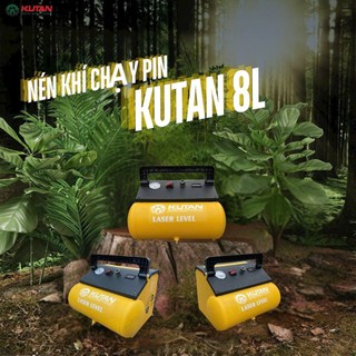 Máy Nén Khí Chạy Pin Kutan KNK - 8L Bình Nén 8L Công Suất 450W Chân Pin Phổ Thông Bảo Hành 6 Tháng