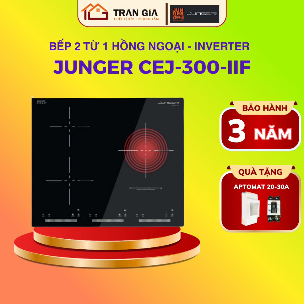 Bếp từ hồng ngoại 3 vùng nấu Junger CEJ-300-IIF
