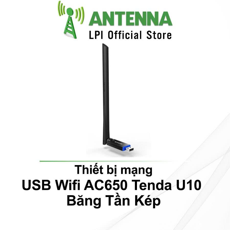 USB Wifi AC650 Tenda U10 Băng Tần Kép