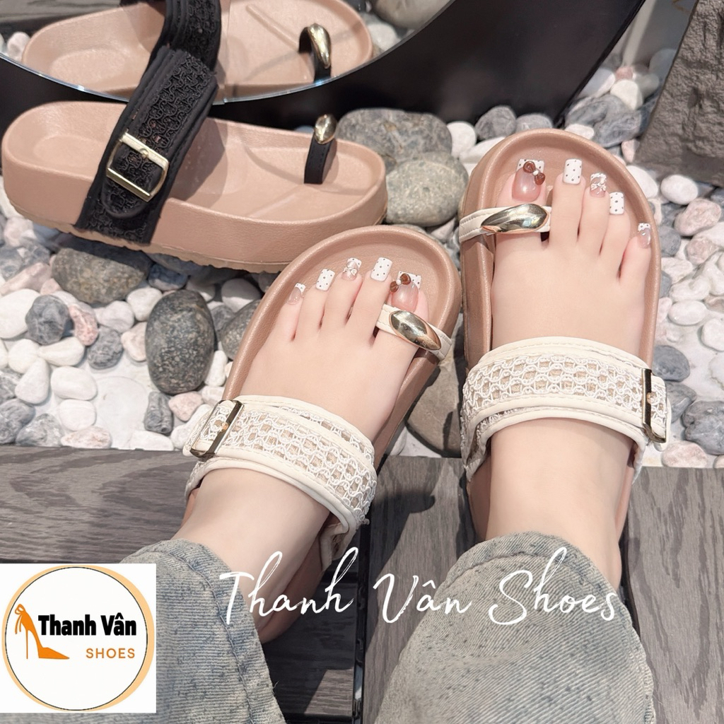 Dép kẹp luới xỏ ngón quai khoá cao 3 phân (X0136)