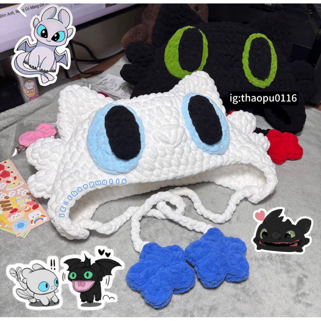 Mũ len rồng răng sún Toothless