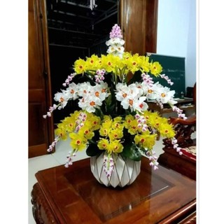 Set nguyên liệu hoa pha lê tự làm mẫu 25 cành 6 hoa(k gồm chậu)