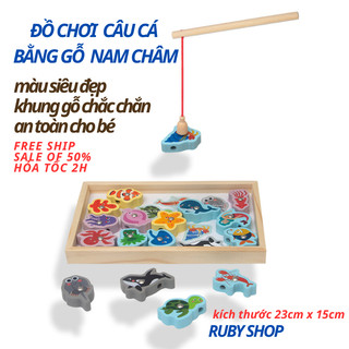  Đồ Chơi Câu Cá Gỗ Nam Châm 2in1 Phát Triển Trí Tuệ Cho Bé - Đồ Chơi Giáo Dục An Toàn Cho Trẻ Em 