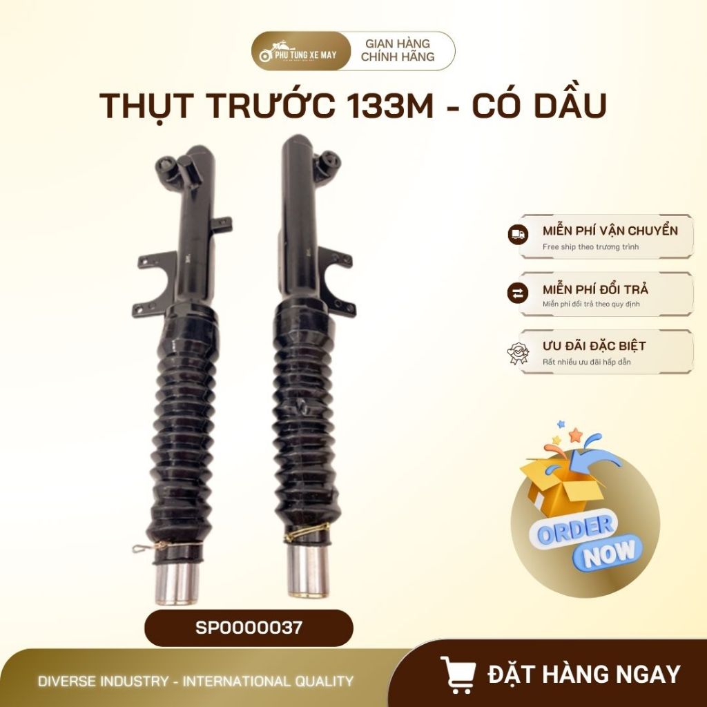Cặp Thụt Phuộc Trước M133M (Xe Điện) Có Dầu Giảm Chấn (Ty Phuộc Trước) SP0000037PTXM Phong Hằng