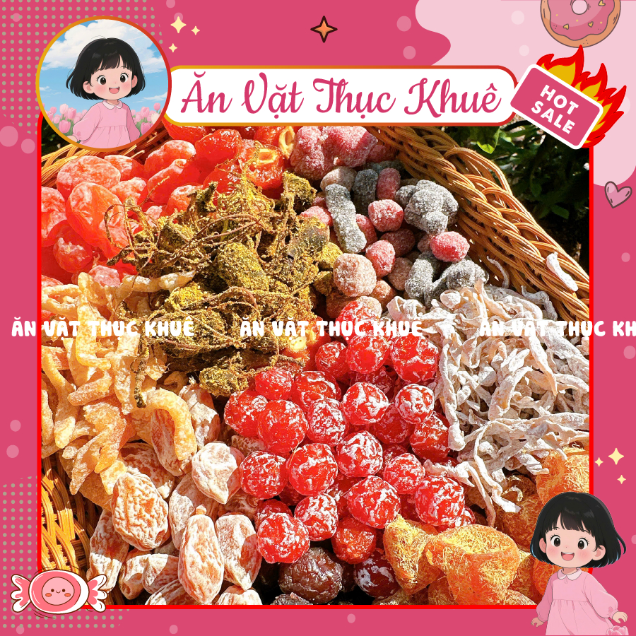 Ô Mai - Mứt Tết Tự Chọn Tổng Hợp, Ô Mai Mix, Ô Mai Me, Ô Mai Xí Muội, Đặc Sản, đồ ăn vặt