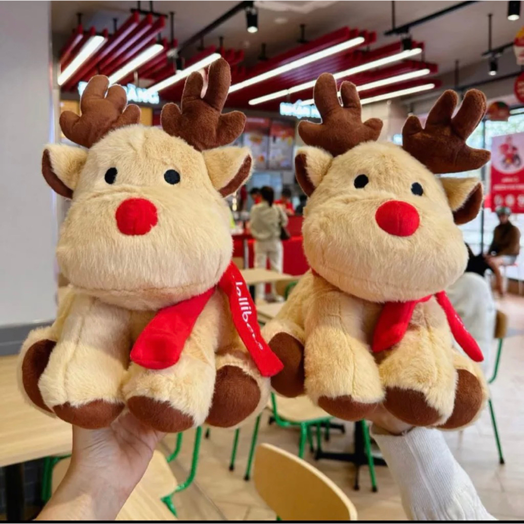 {có Logo JLB} Gấu Tuần Lộc Jollibee Dễ Thương hót