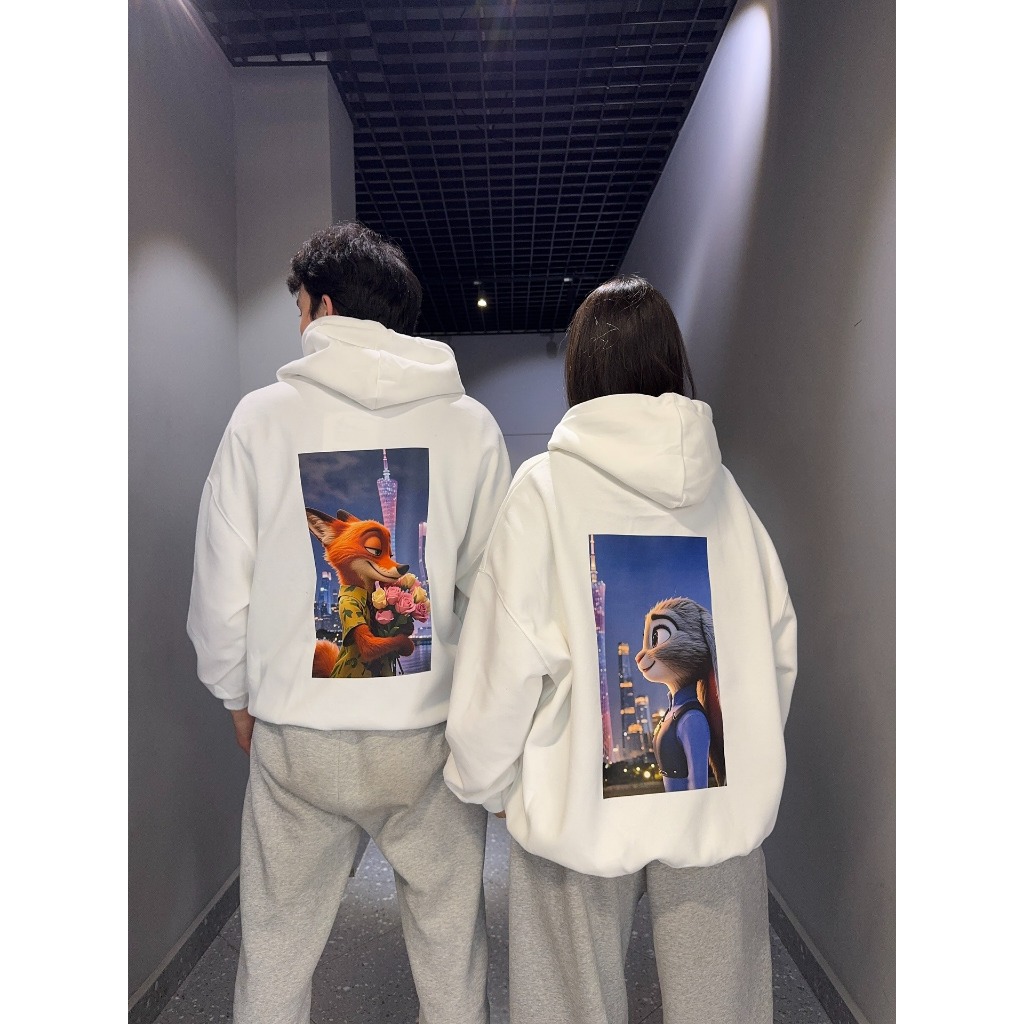 Áo Hoodie Đôi Hoodie Couple Fox & Bunny Zootopia Hot Trend