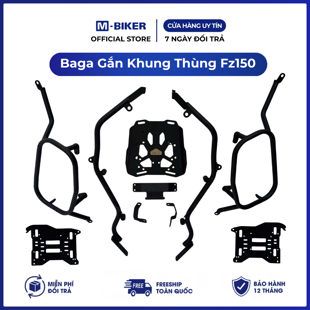 Baga Fz150 gắn khung thùng, cảng fz150 gắn khung hông 2 bên gắn thùng M-Biker
