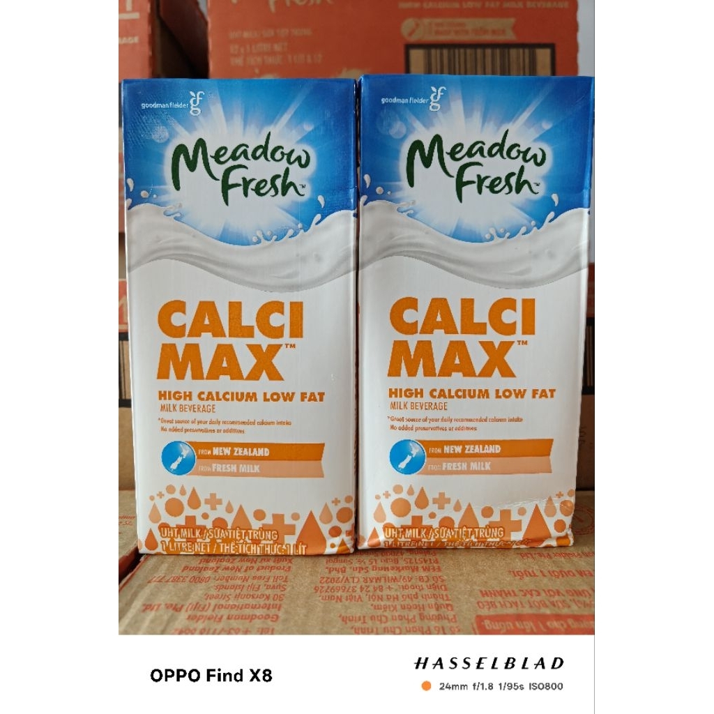   02 03 2026  Sữa tươi giàu canxi Meadow Fresh thùng 12 hộp 1 lít 