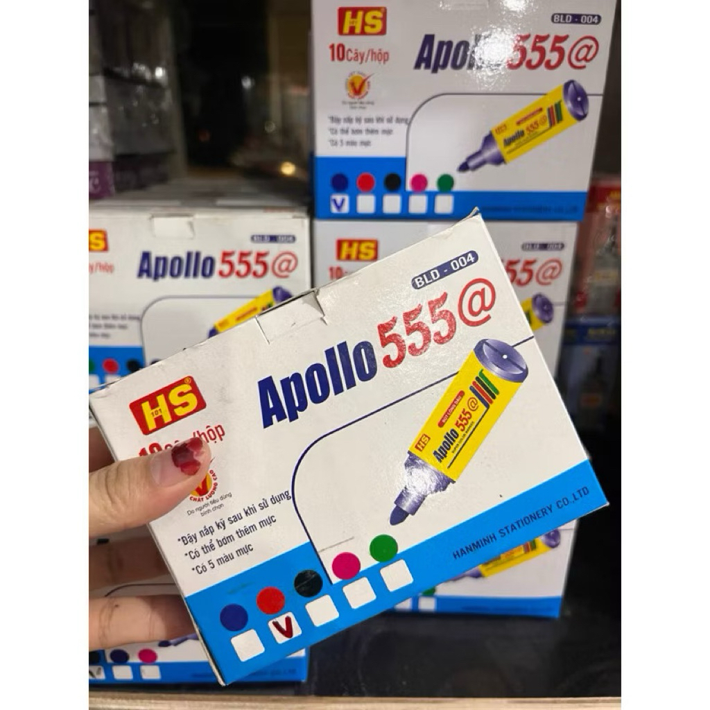 bút lông dầu 5 55 Apollo 1 hộp bút 10 bút