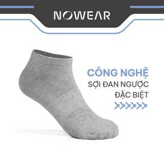  Combo 5 đôi Tất Vớ Nam Cổ Ngắn NOWEAR cao cấp - Cotton co giãn mềm mại kháng khuẩn phù hợp mọi thời tiết 