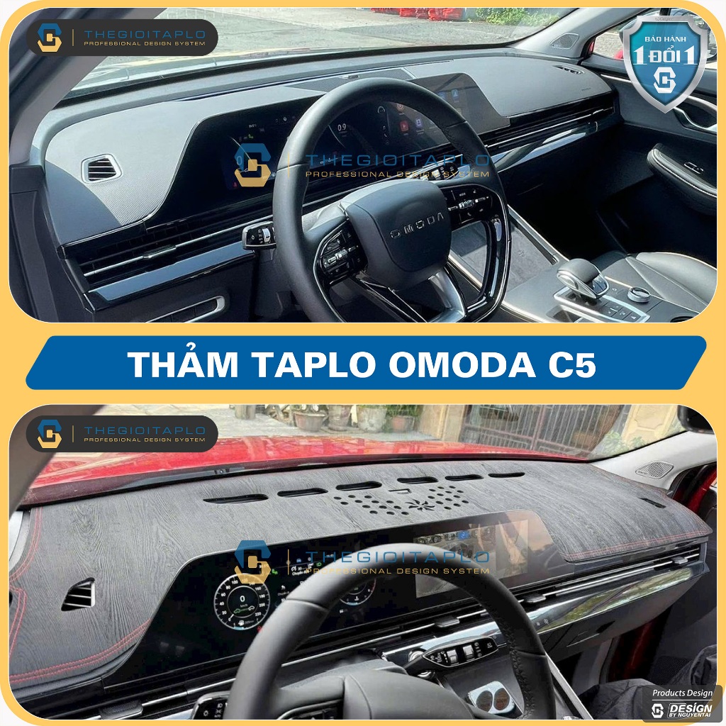 [Omoda C5] Thảm taplo ô tô da vân gỗ,da cacbon,da fiber, lông cừu và tuyết nhung dày 3 lớp chống nắn