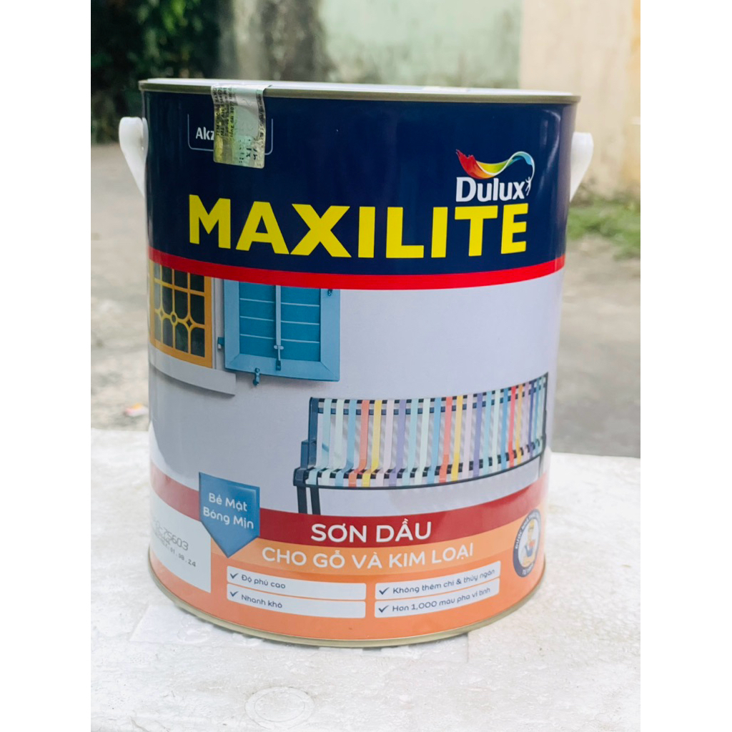 Sơn dầu Màu Trắng - Đen cao cấp Dulux - Maxilite chính hãng Dulux