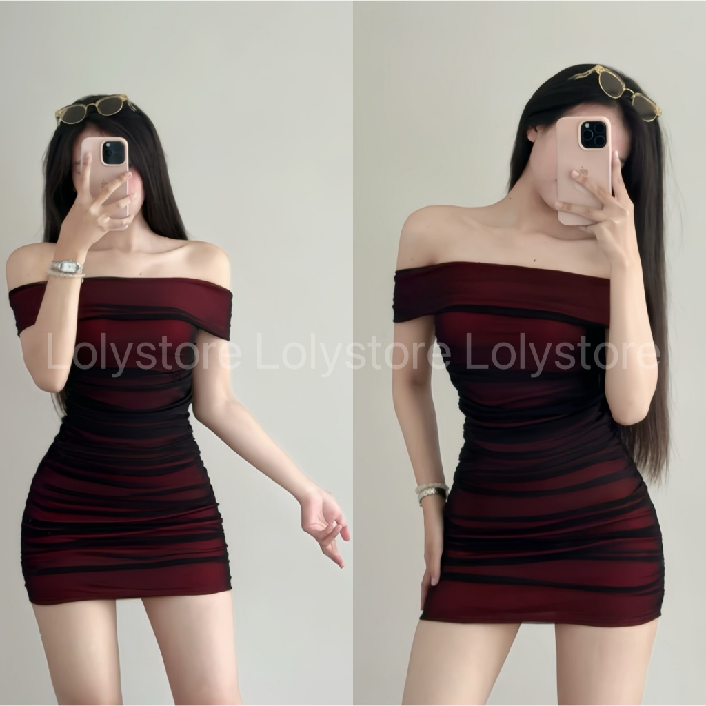 Đầm body nữ 7 kiểu lưới 2 lớp tôn dáng đi tiệc Lolystore Dress | BigBuy360 - bigbuy360.vn