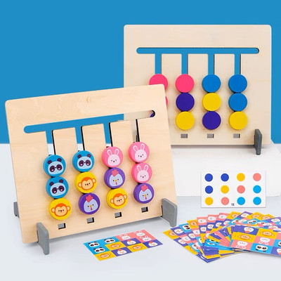 Đồ Chơi Gỗ Thông Minh S-kids Giúp Luyện Tư Duy Logic - Bộ Xếp Trật Tự 2 Mặt Động Vật