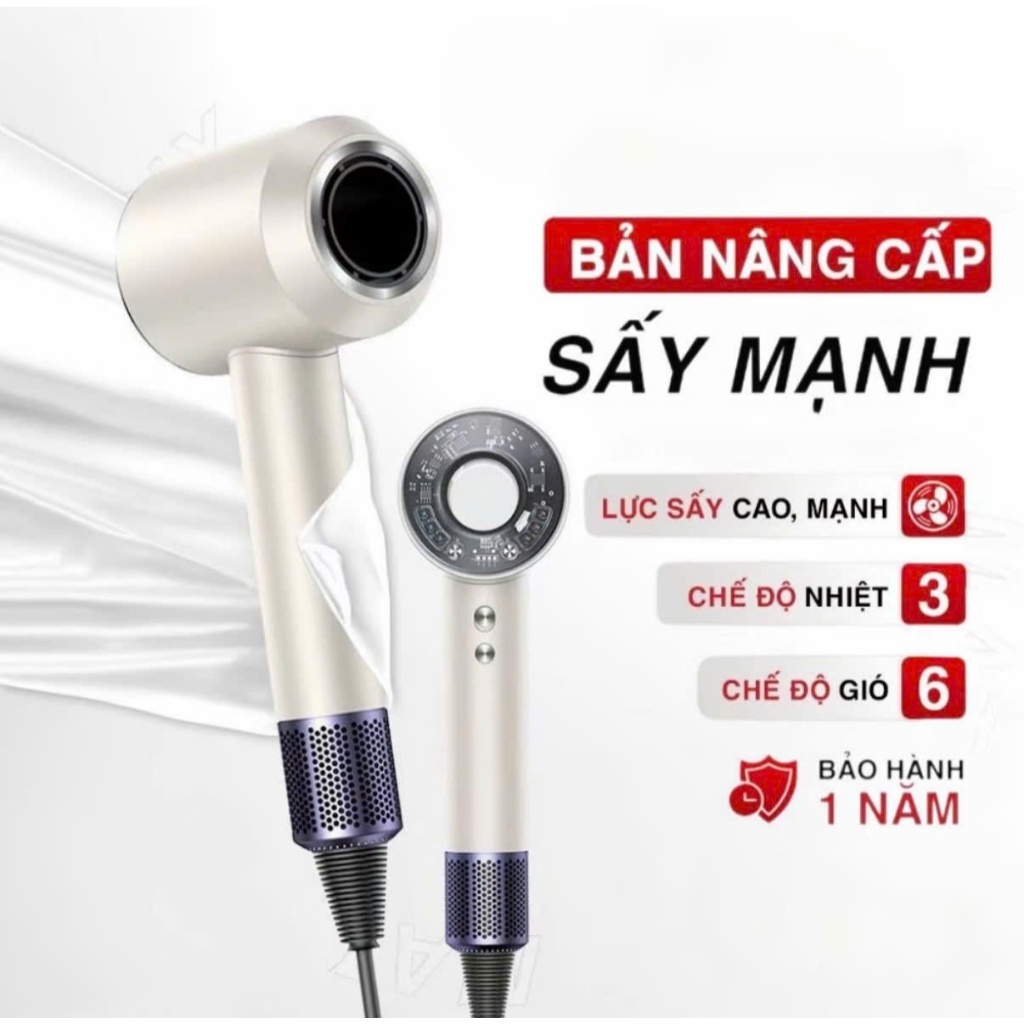 Máy Sấy Tóc Ion Âm 2 Chiều Tạo Kiểu Bảo Vệ Tóc, Tốc Độ Cao Có 3 Chế Độ Sấy Mạnh Công Suất Lớn