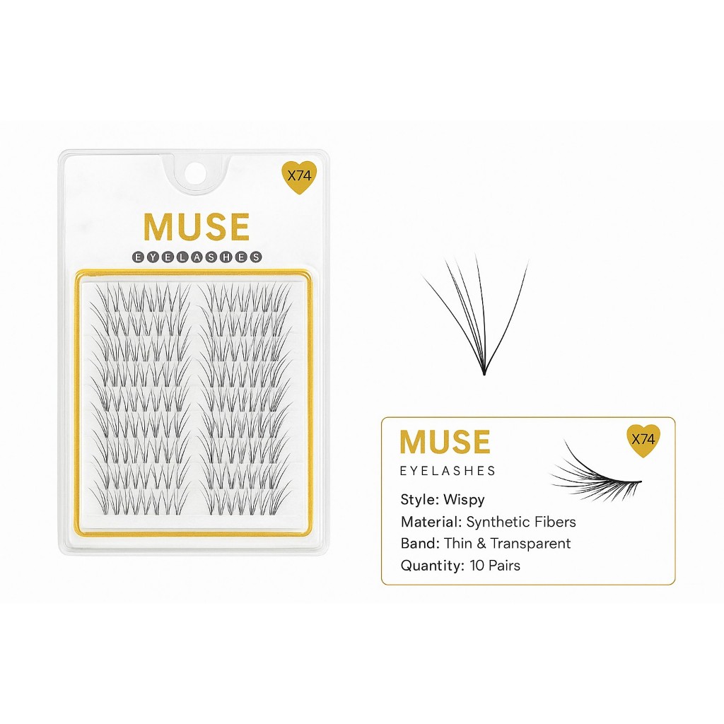 Lông Mi Giả MUSE X74 – Mi Rời Tự Nhiên, Hot Trend