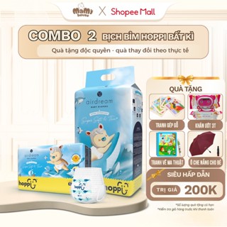 [ DEAL KÈM QUÀ] COMBO 2Bịch Bỉm-Tã Hoppi Airdream siêu mềm mỏng đủ size cho bé từ NB đến XXL
