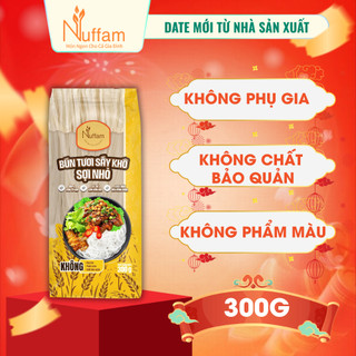  Bún Tươi Sấy Khô Sợi Nhỏ 300gr - Chính Hãng Nuffam - Thơm Ngon Làm Hoàn Toàn Từ Gạo 