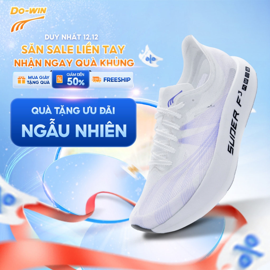  PB PRO - TRỌNG LƯỢNG 138GAM - SIÊU PHẨM GIÀY CHẠY BỘ DO-WIN FULL CARBON BỨT TỐC CỰC MẠNH MẼ 