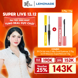   Võ Hà Linh x Lemonade  COMBO 01 Chì kẻ mày 2 đầu Lemonade Dual Eyebrow 2.75g và 01 Mascara SuperNatural 7.5g 