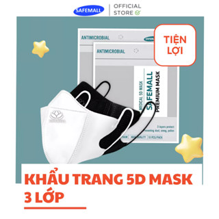 Bán sỉ Thùng 1000 Chiếc Khẩu Trang 5D Mask SAFEMALL 3 Lớp Lọc Kháng Khuẩn Lọc Bụi Đến 99% 