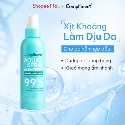 Xịt Khoáng Compliment Revitalizing Cấp Ẩm Tức Thì, Phục Hồi Và Làm Dịu Da Nhạy Cảm 200ml