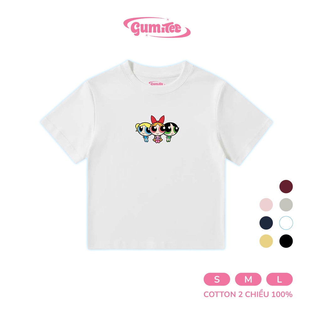 Áo babytee nữ GUMITEE "POWERPUFF GIRLS” GM22 dáng suông cotton tay ngắn