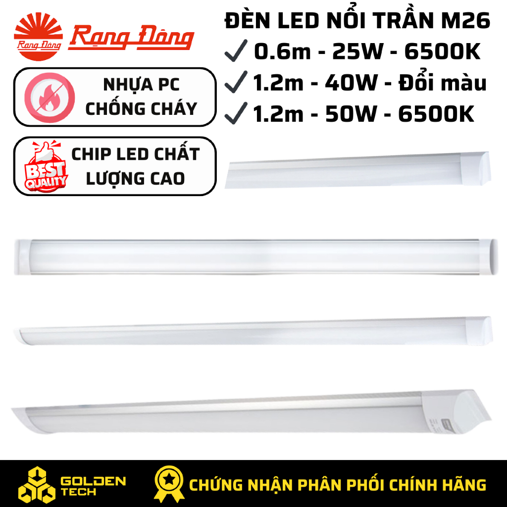 Đèn LED Bán Nguyệt Rạng Đông M26 30 9W 60 25W 120 50W chính hãng