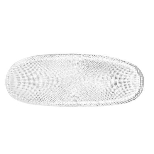 Đĩa thuỷ tinh GMR ngọc ngà, chữ nhật cao cấp