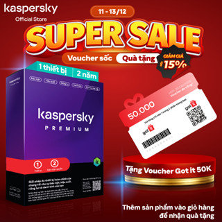  Phần mềm diệt virus Kaspersky Premium 1 Thiết bị - 2 NĂM | Hàng chính hãng 