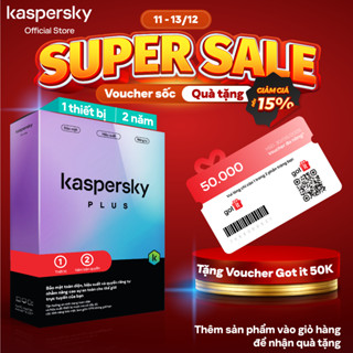  Phần mềm diệt virus Kaspersky Plus 1 Thiết bị - 2 NĂM | Hàng chính hãng 