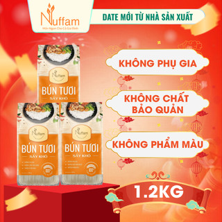  Combo 3 Túi Bún Tươi Sấy Khô - Chính Hãng Nuffam - Túi 400gr 
