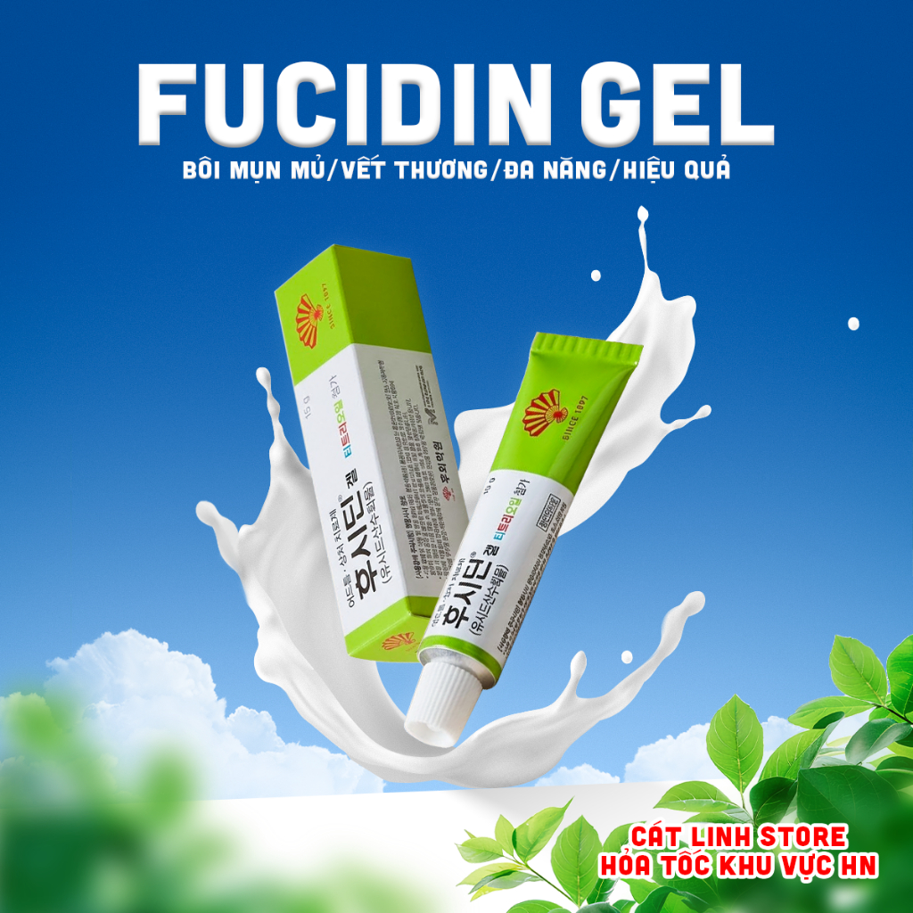 Gel Fucidin 15g Hàn Quốc bôi mụn mủ, mụn nhọt, làm dịu da, thấm nhanh và rất hiệu quả