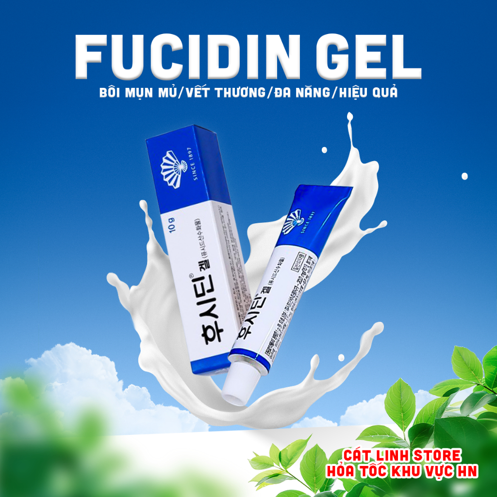 Gel Fucidin Hàn Quốc bôi mụn mủ, vết thương, giúp da mau lành, hạn chế để lại sẹo