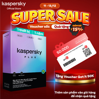  Phần mềm diệt virus Kaspersky Plus 1 Thiết bị năm - Hàng chính hãng 