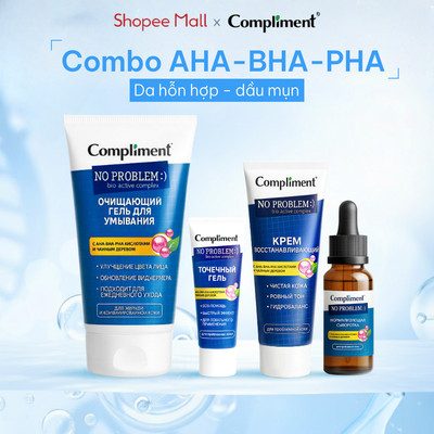 Bộ Dưỡng Da Compliment AHA BHA PHA Chính Hãng Ngừa Mụn, Mờ Thâm, Se Khít Lỗ Chân Lông